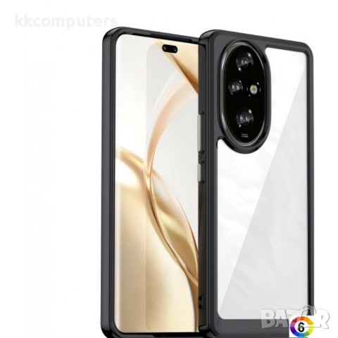 Honor 200 Pro Силиконов Калъф Transparent TPU и Протектор, снимка 6 - Калъфи, кейсове - 52835138