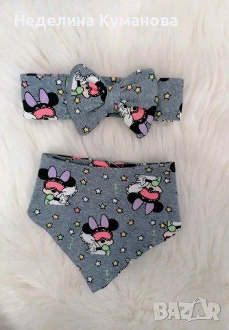 ✨️ Комплект за момиче лента за глава и бандан. Ушиване с размер по ваше желание , снимка 9 - Други - 43905813