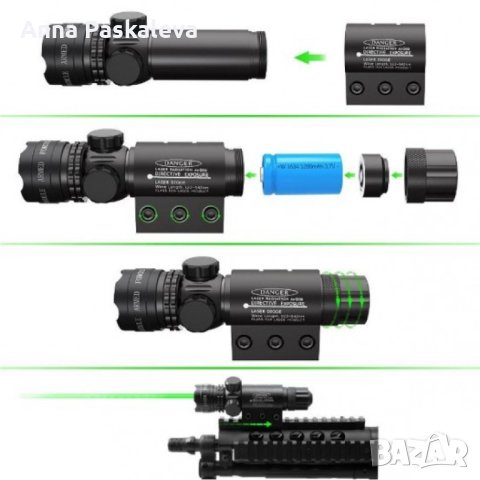 Лазерен Прицел - GREEN, снимка 3 - Оборудване и аксесоари за оръжия - 40398696