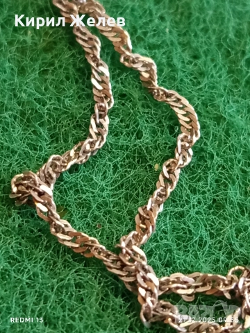 Старо сребърно синджирче с ретро спираловидна плетка 30309, снимка 7 - Колиета, медальони, синджири - 52863458