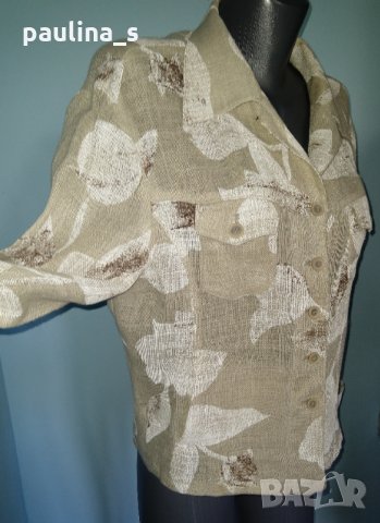 Бутик / Дизайнерско яке ”Kello” модел "standard Denim"-100%Лен / голям размер , снимка 4 - Якета - 15005640