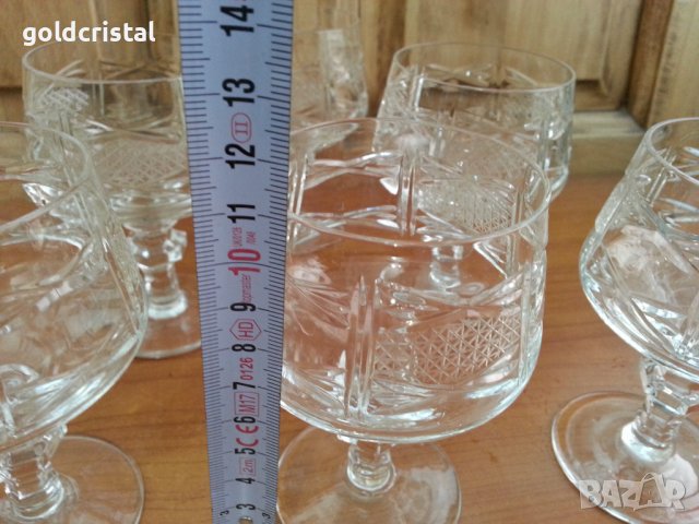 Кристални чаши коняк , снимка 2 - Антикварни и старинни предмети - 36991465