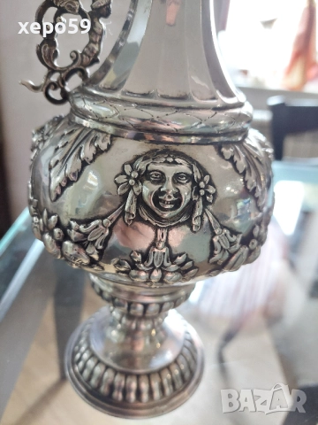 RRR Много рядка сребърна кана/ 19 век/сребро, злато, чаша, снимка 14 - Аксесоари за кухня - 52315451