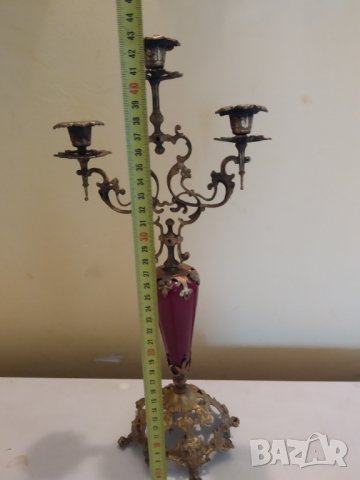 стар бароков свещник, снимка 4 - Антикварни и старинни предмети - 38568306