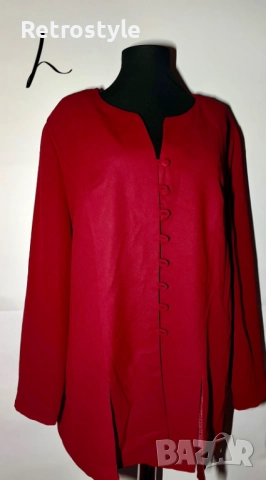 Официално рубиненочервено сако 