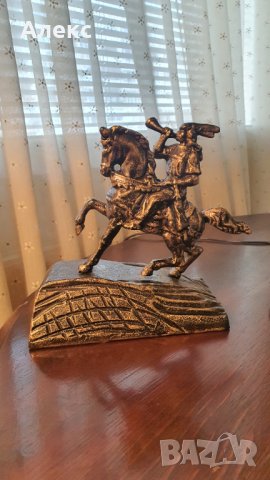 Масивен метален конник 1.4кг –стара статуетка, Отлична!