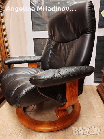 фотьойл, кресло от естествена кожа със зони за релакс , снимка 3 - Дивани и мека мебел - 43489178
