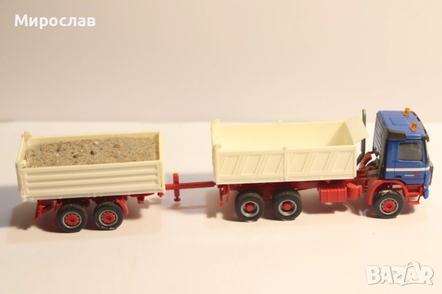 HERPA H0 1/87 MERCEDES САМОСВАЛ ГОНДОЛА КАМИОН МОДЕЛ, снимка 8 - Колекции - 52489660