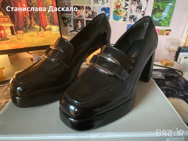 Дамски обувки Tamaris Touch it - черни, снимка 5 - Дамски обувки на ток - 53316462