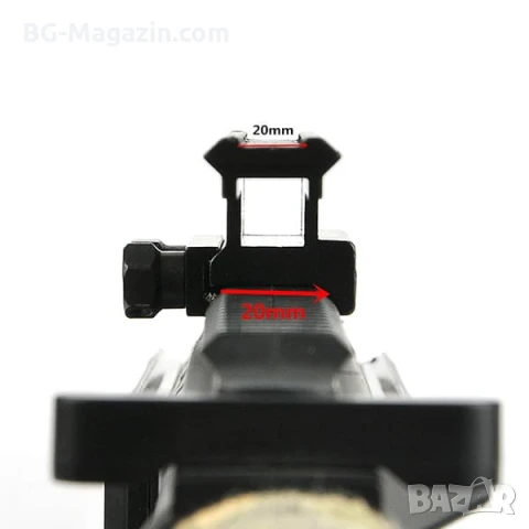 Пикатини повдигащ адаптер уивър база стойка за оптика прицел бързомер въздушна ловна пушка мерник, снимка 5 - Оборудване и аксесоари за оръжия - 51092419