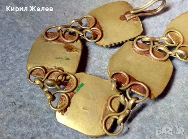 Стара СЕДЕФЕНА ОРИЕНТАЛСКИ ЕТНО СТИЛ ГРИВНА от ТИБЕТСКО СРЕБРО / САЧАН / БРОНЗ Ръчна РАБОТА 48779, снимка 12 - Антикварни и старинни предмети - 48148987