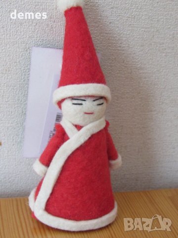 Автентична текстилна коледна играчка от филц с казахски национални мотиви, снимка 2 - Декорация за дома - 27080953