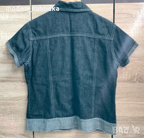 Дънково унисекс елече с къс ръкав и копчета, снимка 5 - Други - 37203817