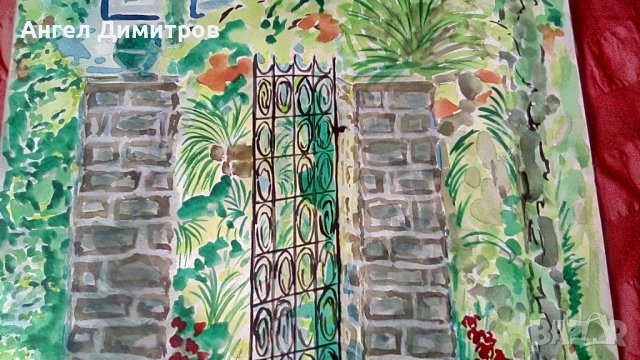 Акварел картина подписан , снимка 2 - Картини - 39097236