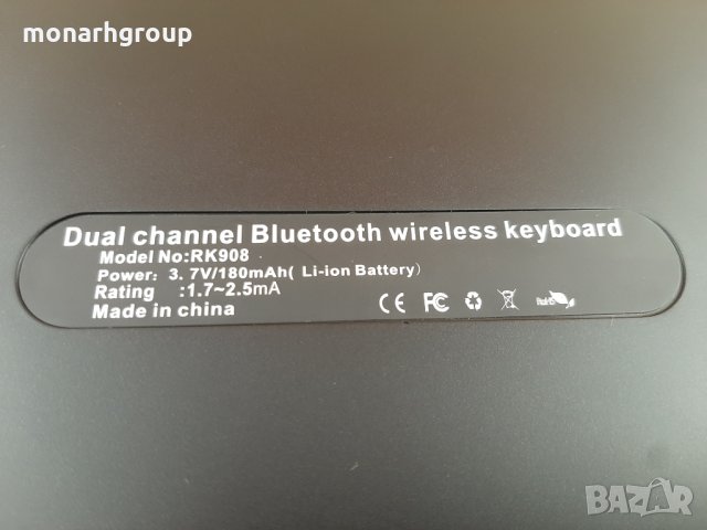  Bluetooth Клавиатура RK908 Двуканална /За Мобилни/Таблети, снимка 3 - Клавиатури и мишки - 34688522
