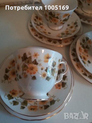Английски костен порцелан Queen Anne.Сервиз за чай, снимка 4 - Сервизи - 32535020
