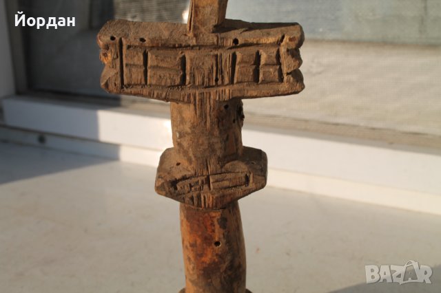 Дървен печат кръст за обреден хляб , снимка 3 - Антикварни и старинни предмети - 38442397