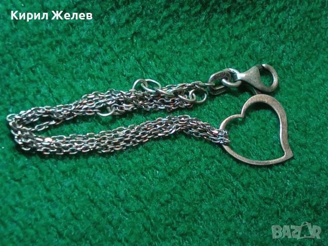 ФИНА СРЕБЪРНА ГРИВНА СРЕБРО 925 със СРЕБЪРНО СЪРЧИЦЕ 40265, снимка 14 - Гривни - 42379009