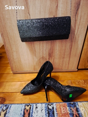 Комплект официални чанта и обувки