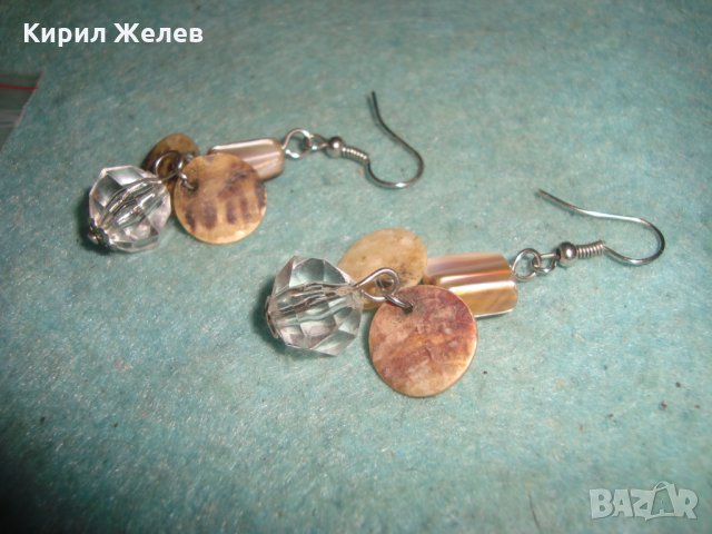 ВИНТИДЖ ХЕНД МЕЙД ОБЕЦИ с КРИСТАЛ и КРАЛСКИ СЕДЕФ 25539