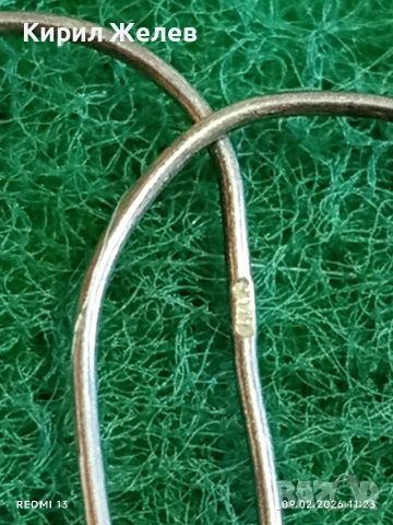 Класически ретро модел сребърни обеци тип Топче майсторска изработка 53677, снимка 3 - Обеци - 53411425