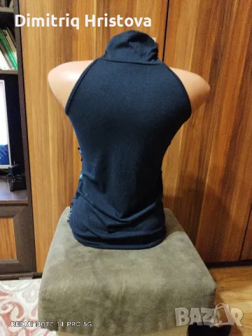 Тъмно синя блузка , снимка 6 - Корсети, бюстиета, топове - 44779346