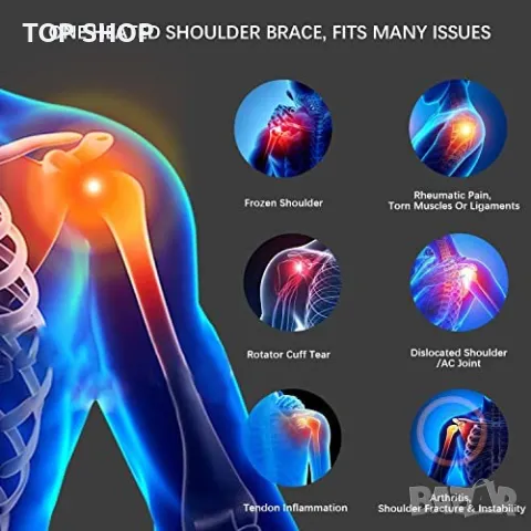 Нова нагревателна подложка за рамо мускулен компресионен ръкав болка, снимка 4 - Тримери - 49321282
