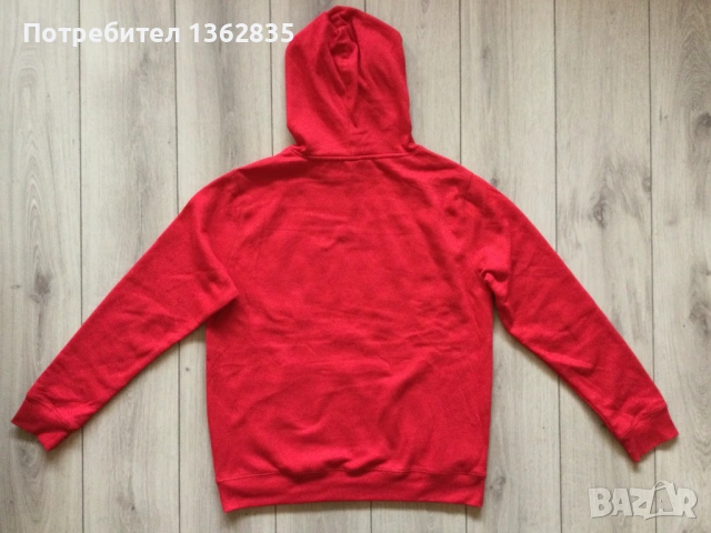 НОВ оригинален червен памучен суичър блуза EVERLAST размер L от САЩ , снимка 6 - Суичъри - 53465104