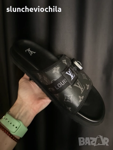 Louis Vuitton Leather Sandals, снимка 4 - Мъжки чехли - 51615899