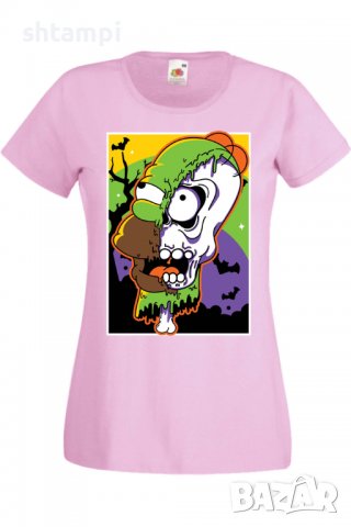 Дамска тениска The Simpsons Homer Simpson 02,Halloween,Хелоуин,Празник,Забавление,Изненада,Обичаи,