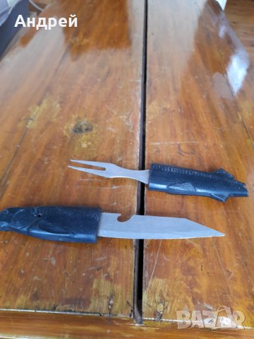 Стари нож и вилица Рибка, снимка 4 - Антикварни и старинни предмети - 32500401