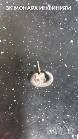 сребърна обеца / без винт, снимка 2 - Обеци - 52854846