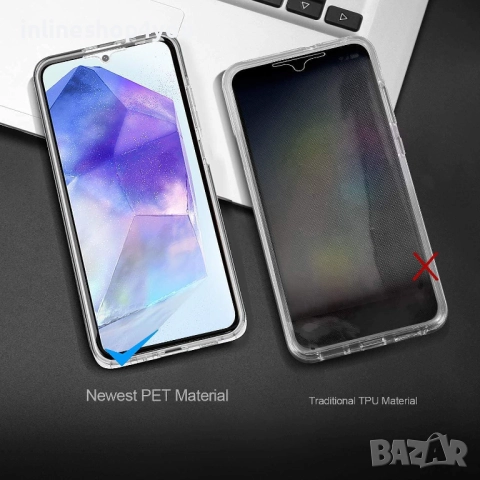 Прозрачен 360° Градуса Кейс Samsung Galaxy S24 / FE / S24+ / S24 Ultra, снимка 3 - Калъфи, кейсове - 52647636
