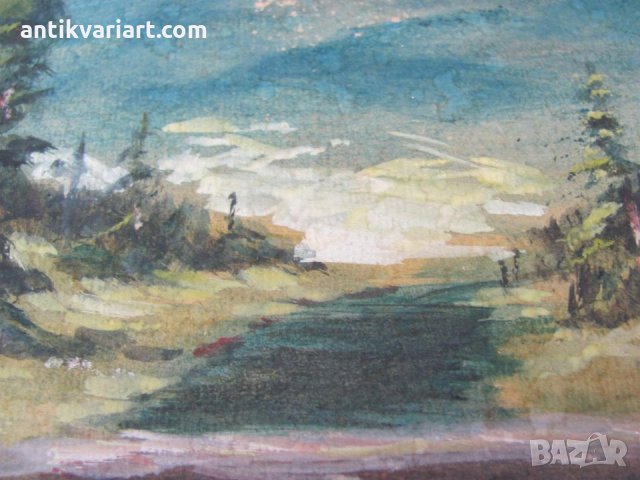 30-те Оригинална Авторска Картина акварел, снимка 4 - Картини - 26835262