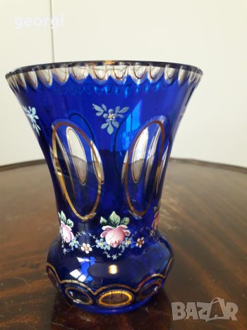 Кристална ваза с позлата Bohemia , снимка 2 - Декорация за дома - 32652371