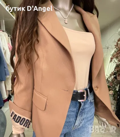 Блуза с един ръкав в бежов цвят , снимка 5 - Блузи с дълъг ръкав и пуловери - 49636224