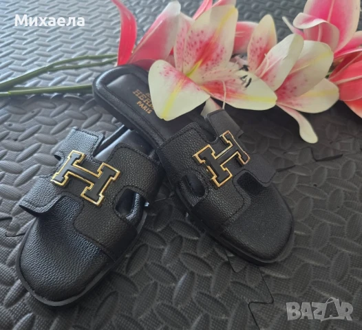 Топ Модел 💖 Дамски Чехли HERMES , снимка 4 - Чехли - 50918487