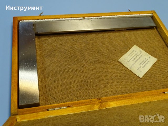 Машинен прецизен прав ъгъл с пета 400x250 mm TGL 6163, снимка 4 - Куфари с инструменти - 40777103