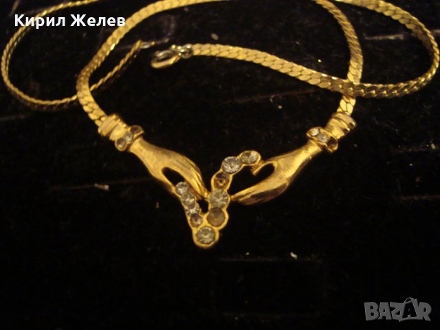 ПОЗЛАТЕНО СТАРО КРАСИВО СКЪПОЦЕННО КОЛИЕ с ЦИРКОНИ 22833, снимка 11 - Колиета, медальони, синджири - 33423086
