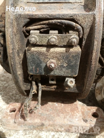 Ретро трифазен ел. мотор AEG, снимка 5 - Електродвигатели - 50495765