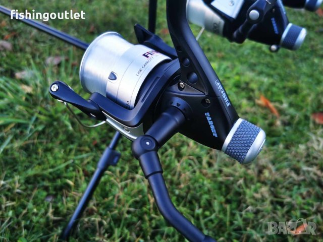 Шарански комплект Filstar. 3 въдици и 3 макари с корди, снимка 5 - Въдици - 43104742