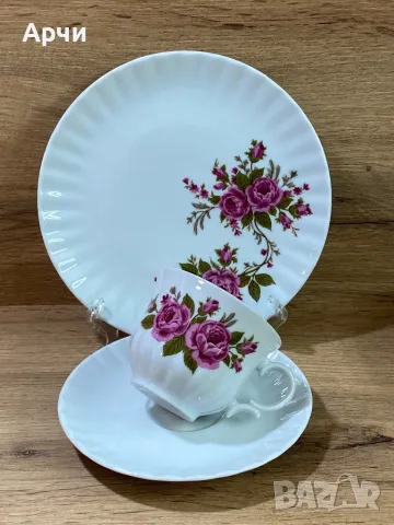 Баварски порцеланов сервиз за кафе -WUNSIEDEL Bavaria, снимка 5 - Сервизи - 47321497