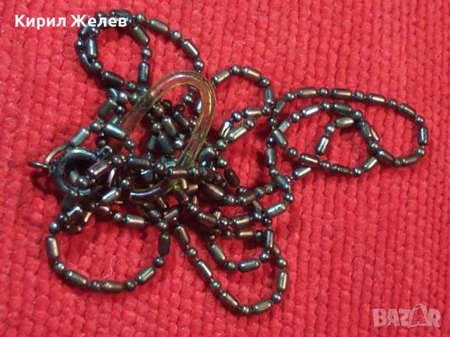 СТАРА ПОСРЕБРЕНА ВЕРИЖКА РЕТРО ПЛЕТКА НЕРЪЖДАЕМА БЛАГОРОДНА СТОМАНА СИНДЖИРЧЕ 37084, снимка 3 - Антикварни и старинни предмети - 39969109