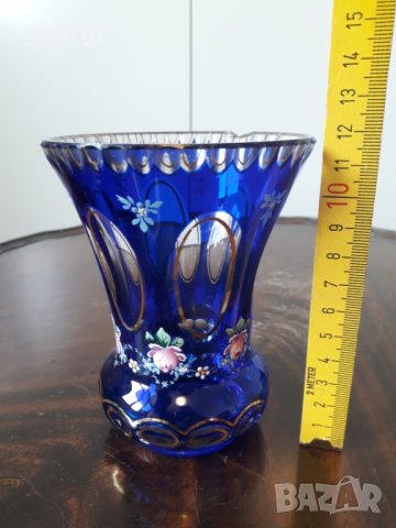 Кристална ваза с позлата Bohemia , снимка 4 - Декорация за дома - 32652371