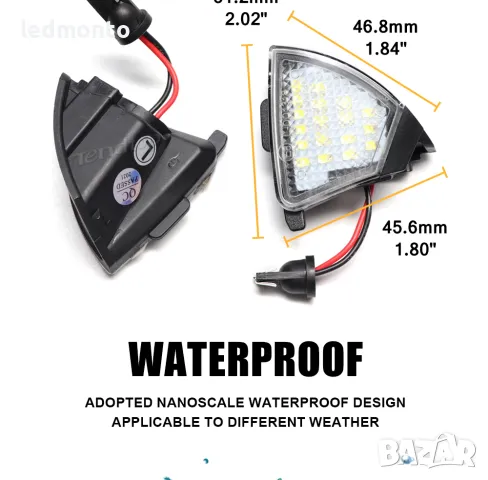 Светлини под огледалото Голф плафони Странични Огледала за Volkswagen Golf 5, Passat, снимка 6 - Части - 48851777