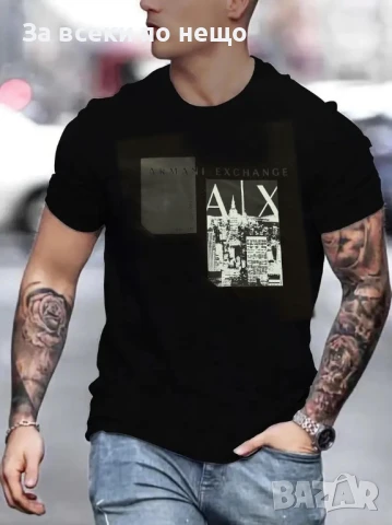 Armani Exchange Мъжка Тениска👕Мъжка Блуза С Къс Ръкав Армани Ексчейндж-Различни Цветове Код LFS552, снимка 5 - Тениски - 50752539