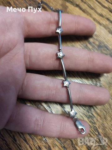 Сребърна полутвърда гривна (89), снимка 4 - Гривни - 39479005