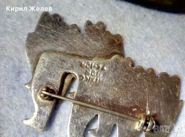 ПРЕКРАСНА ФИГУРАЛНА СРЕБЪРНА БРОШКА ПИНГВИНИ СРЕБРО 925 MEXICO АВТОРСКА РЪЧНА АРТ ИЗРАБОТКА 47967, снимка 10 - Други - 48476916