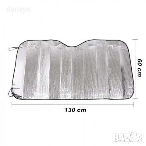 2931 Двустранен слънцезащитен сенник за предно стъкло на автомобил, снимка 5 - Аксесоари и консумативи - 37080611