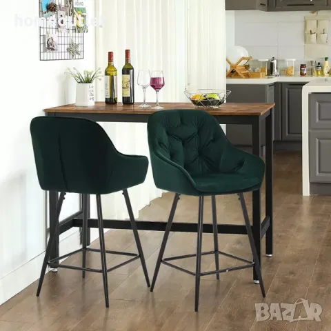 ПРОМОЦИЯ Комплект бар столове тип щъркел, височина 98см C-U-BS-0086GR, снимка 6 - Столове - 49060862